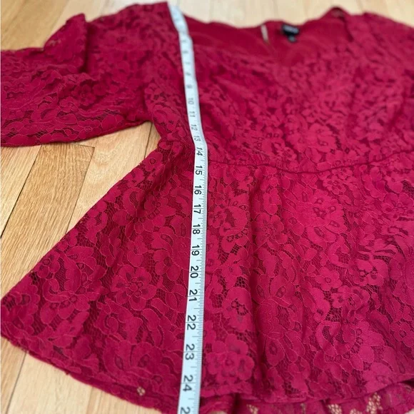 🍂CLEAROUT Torrid Peplum Lace Puff Sleeve Top - Picture 12 of 15